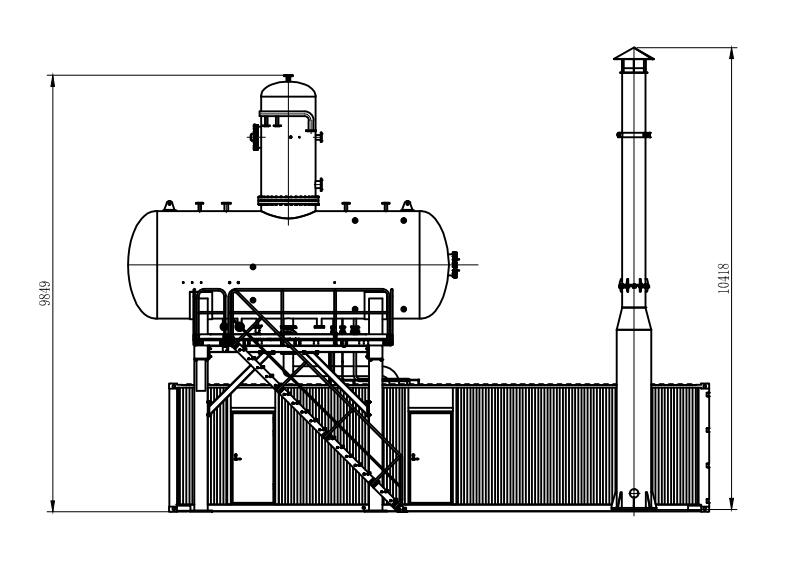 重油發(fā)電機(jī)組余熱鍋爐集裝箱