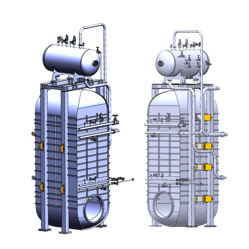 重油發(fā)電機(jī)組余熱鍋爐3D模型